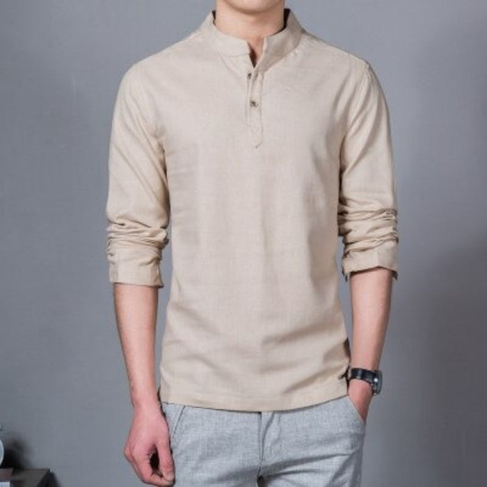 Men's Long Sleeve Casual Linen shirt