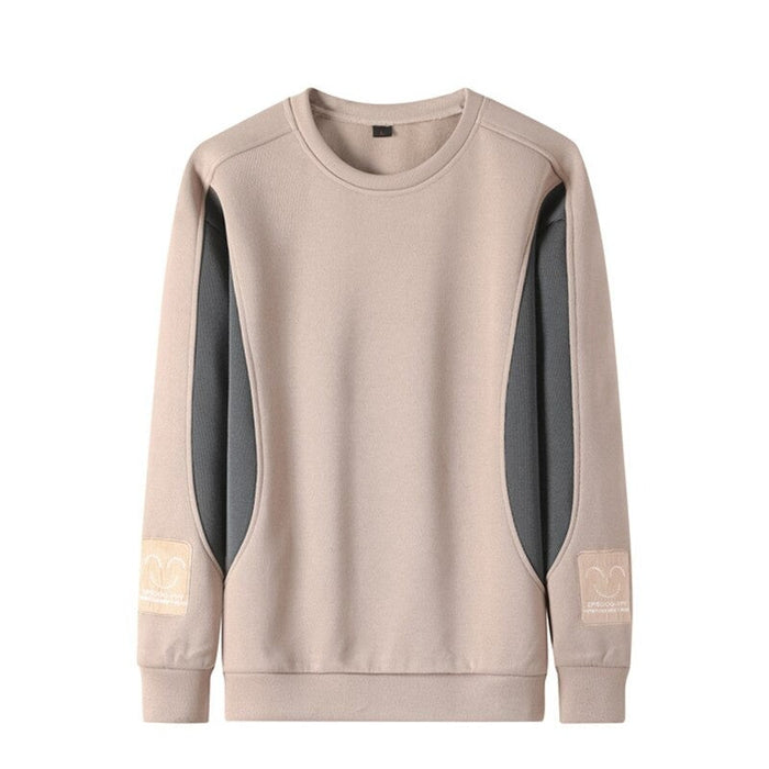 Men's Sweatshirts Fashion Patchwork Round Neck Pullover