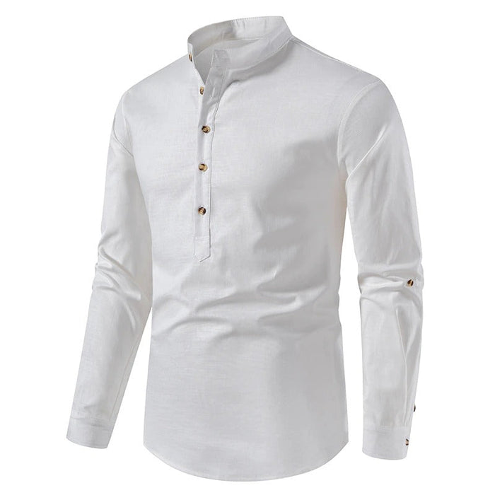 Men Causal Cotton Linen Shirt