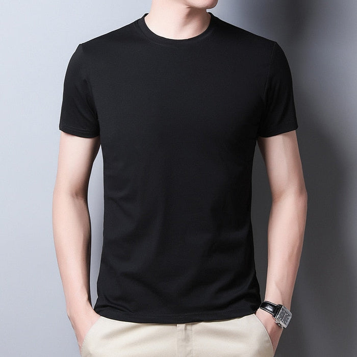 Men's Solid Casual O-Neck T-Shirt