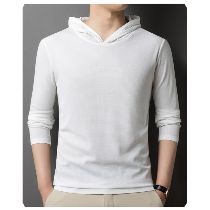 Men's Solid Color Casual Hooded Sweatshirts