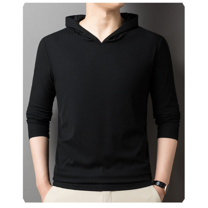 Men's Solid Color Casual Hooded Sweatshirts