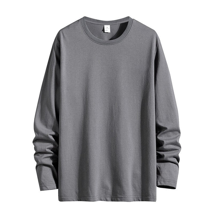 Men's Solid Cotton Long Sleeve T-Shirt