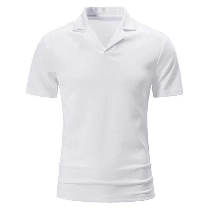 Men's Short Sleeve Turn Down Collar T-Shirt