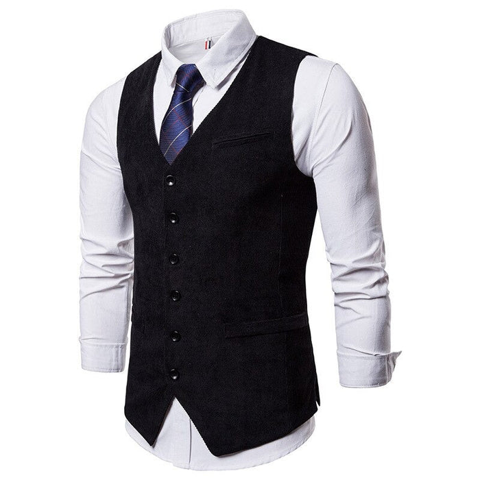 Men's Formal Corduroy Vests