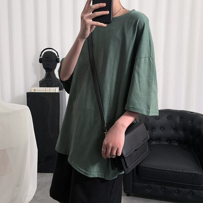 Oversized Cotton Solid T-Shirts For Men