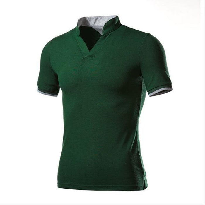 Men's Cotton Short Sleeve V-Neck T-Shirt