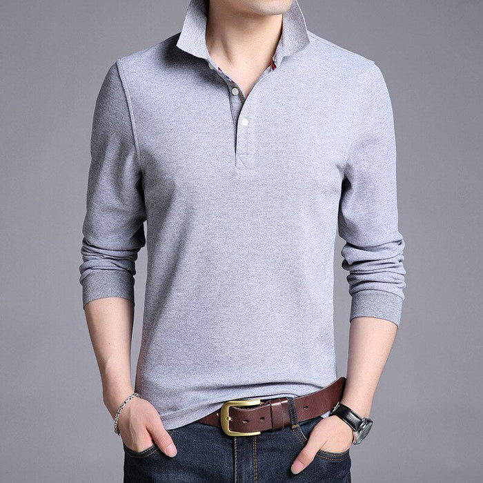 Men's Cotton Solid Long Sleeve T-Shirt