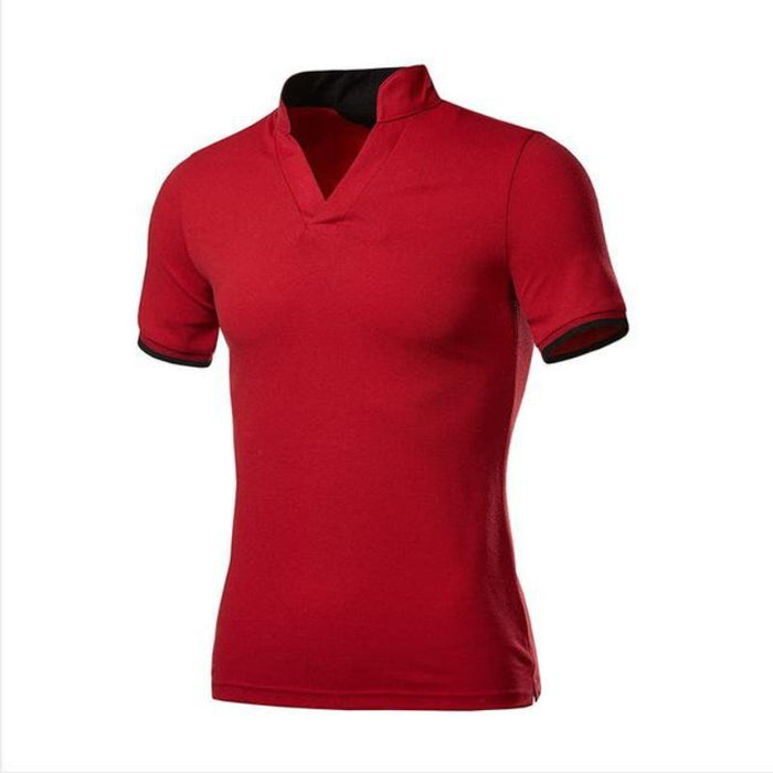 Men's Cotton Short Sleeve V-Neck T-Shirt