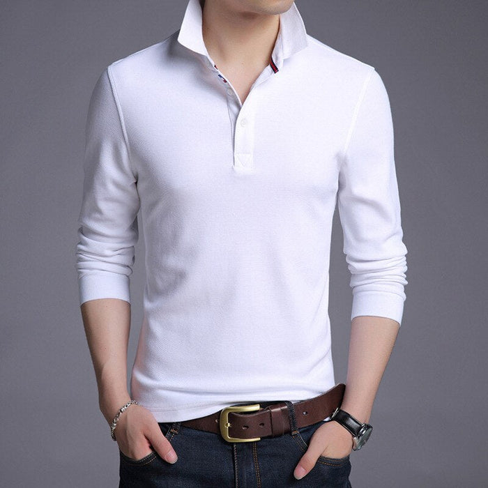 Men's Cotton Solid Long Sleeve T-Shirt