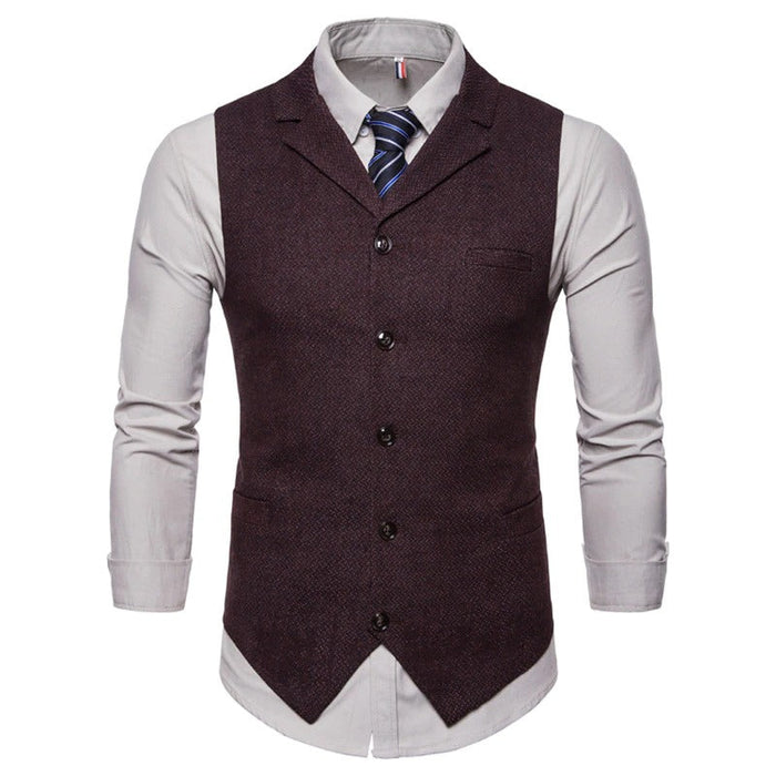 Men's Casual Waistcoat Formal Suit Gilet Vest